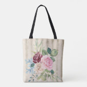 Shabby Chic Floral Name Tas (Achterkant)