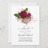 Shabby-Chic Floral online virtueel huwelijk Kaart (Voorkant)