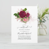 Shabby-Chic Floral online virtueel huwelijk Kaart (Staand voorkant)