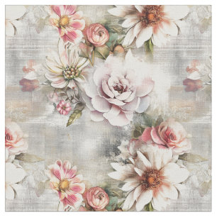 Shabby Chic Floral op een verontruste achtergrond Stof