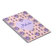 Shabby Chic Floral Polka Dot Pastel Womans Name Notitieboek (Rechterzijde)