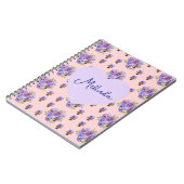 Shabby Chic Floral Polka Dot Pastel Womans Name Notitieboek (Linkerzijde)