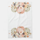 Shabby Chic Floral Pompoen lumbaal kussen Theedoek (Verticaal)