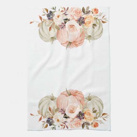 Shabby Chic Floral Pompoen lumbaal kussen Theedoek (Verticaal)