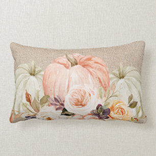 Shabby Chic Floral Pumpkin lumbar pillow Kussen