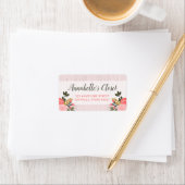 Shabby Chic Floral Roos Blush Pink Boutique Etiket (Insitu)