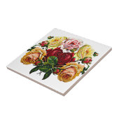 Shabby Chic  Floral Rozen Bouquet Tegeltje (Zijkant)