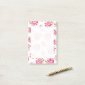 Shabby Chic Floral Rozen Post-it® Notes (Op bureau)