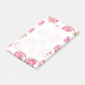 Shabby Chic Floral Rozen Post-it® Notes (Schuin)