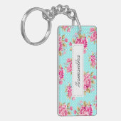 Shabby Chic Floral Rozen Sleutelhanger (Voorkant Links)