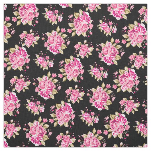Shabby Chic Floral Rozen Stof (Swatch)