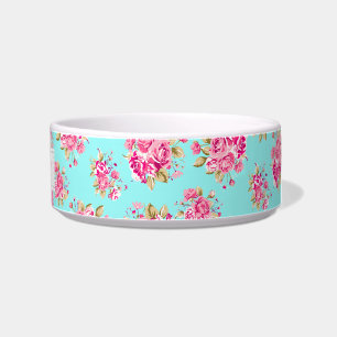 Shabby Chic Floral Rozen Voerbakje