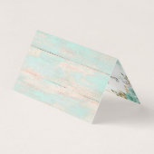 Shabby Chic Floral Rustic Wood Dank je wel Kaart (Achterkant)