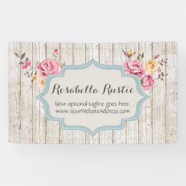 Shabby Chic Floral Rustic Wood & Vintage Boutique Spandoek