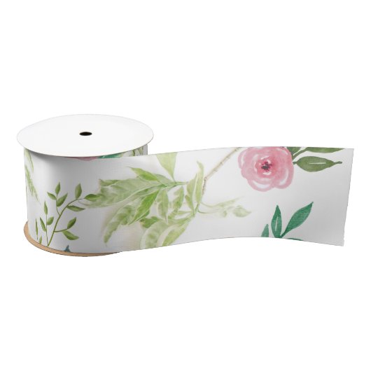 Shabby Chic Floral Satijnen Lint (Spoel)
