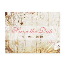 Shabby Chic Floral Save the Date Briefkaart