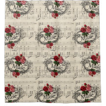 Shabby Chic Floral Sheet Muzieknoten Muse