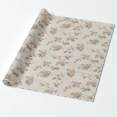 Shabby Chic Floral Style 196 Wrapping Pape Cadeaupapier (Uitgerold)