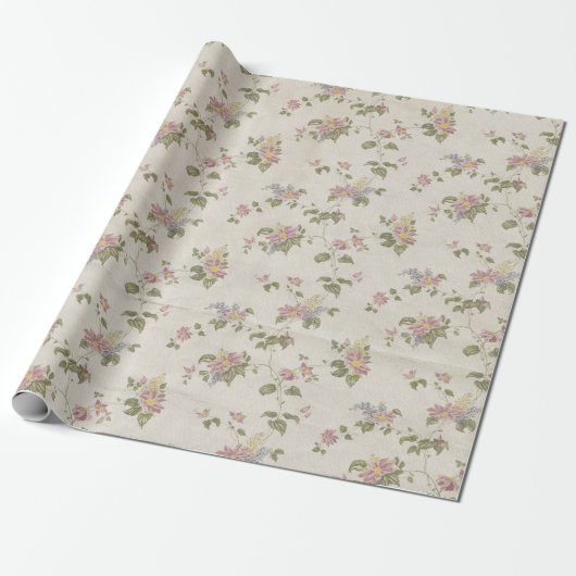  Shabby Chic Floral Style 196 Wrapping Pape Cadeaupapier (Uitgerold)