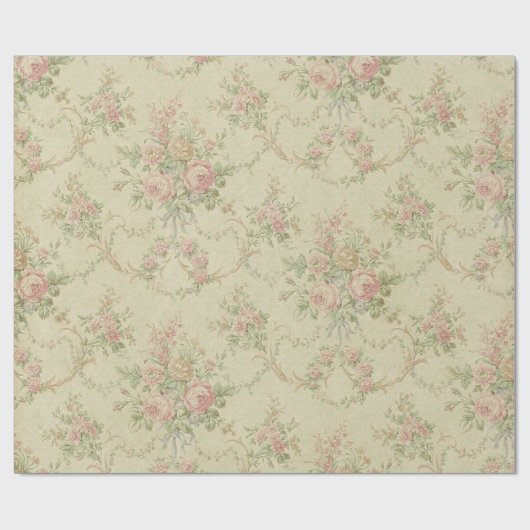 Shabby Chic Floral Style 350 Wrapping Pape Cadeaupapier (Vlak)