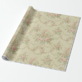 Shabby Chic Floral Style 350 Wrapping Pape Cadeaupapier (Uitgerold)