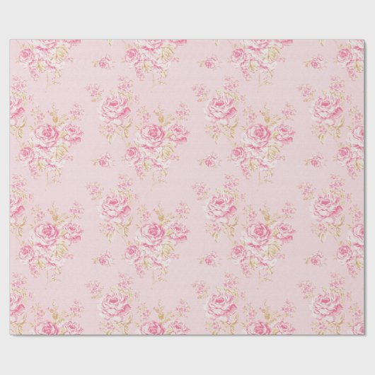 Shabby Chic Floral Style 533 Wrapping Pape Cadeaupapier (Vlak)