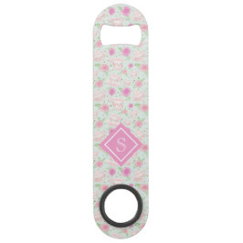 Shabby Chic Floral Tea Cups Monogram Speed Flessenopener