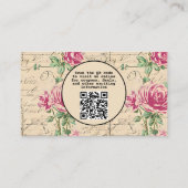 Shabby Chic  Floral Visitekaartje (Achterkant)