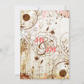  Shabby Chic Floral Vrijgezellenfeest Invite Kaart (Achterkant)