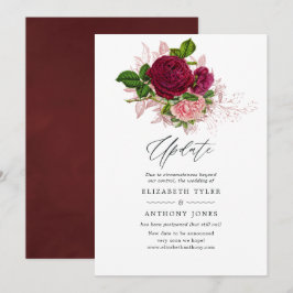  Shabby-Chic Floral Wedding Update Kaart