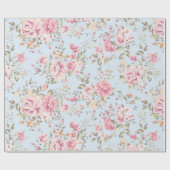 Shabby Chic Floral Wrapping Paper Cadeaupapier (Vlak)