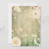 Shabby Chic Florals | Bruiloft Kaart (Achterkant)