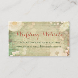 Shabby Chic Florals | Huwelijkswebsite Informatiekaartje