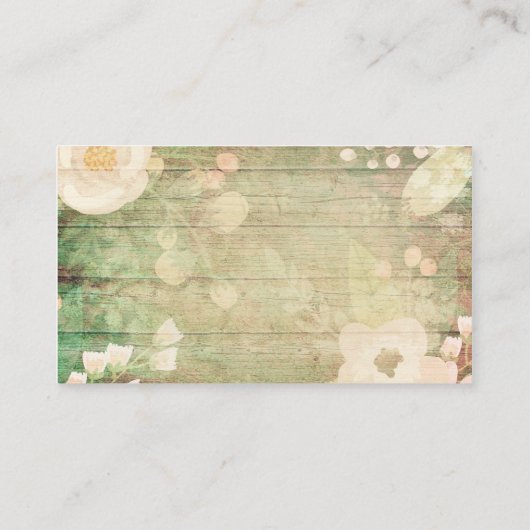 Shabby Chic Florals | Huwelijkswebsite Informatiekaartje (Achterkant)