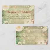 Shabby Chic Florals | Huwelijkswebsite Informatiekaartje (Voorkant / Achterkant)
