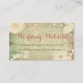 Shabby Chic Florals | Huwelijkswebsite Informatiekaartje (Voorkant)