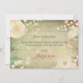 Shabby Chic Florals | Word jij mijn bruidsmeisje? Kaart (Achterkant)