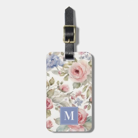  Shabby Chic Flower Bagagelabel (Voorkant verticaal)