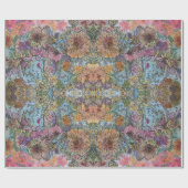 Shabby Chic Flower Garden Waterverf Schilderij Cadeaupapier (Vlak)