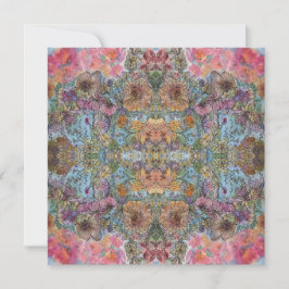 Shabby Chic Flower Garden Waterverf Schilderij Notitiekaartje