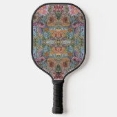 Shabby Chic Flower Garden Waterverf Schilderij Pickleball Paddle (Achterkant)