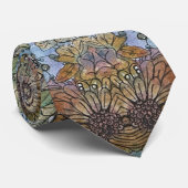 Shabby Chic Flower Garden Waterverf Schilderij Stropdas (Opgerold)