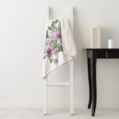 Shabby chic flowers art and selflove quote sherpa deken (In situ)