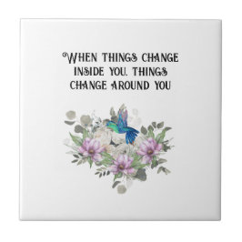 Shabby chic flowers art and selflove quote tegeltje