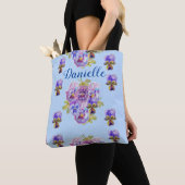 Shabby Chic Flowers Floral Damal Name Canvas tas (Dichtbij)