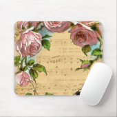  Shabby Chic Flowers & Music Collage Muismat (Met muis)