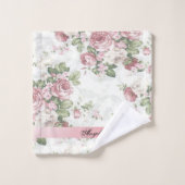  Shabby Chic Flowers-Personalized Bad Handdoek (Wasdoekje)
