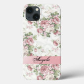  Shabby Chic Flowers-Personalized Case-Mate iPhone Case (Achterkant)