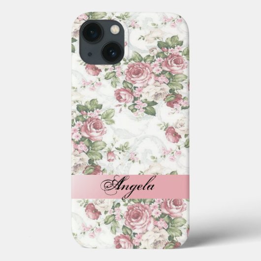 Shabby Chic Flowers-Personalized Case-Mate iPhone Case (Achterkant)