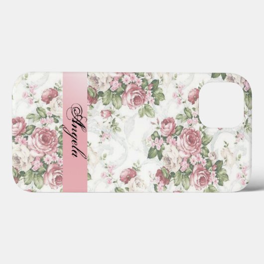  Shabby Chic Flowers-Personalized Case-Mate iPhone Case (Achterkant (horizontaal))